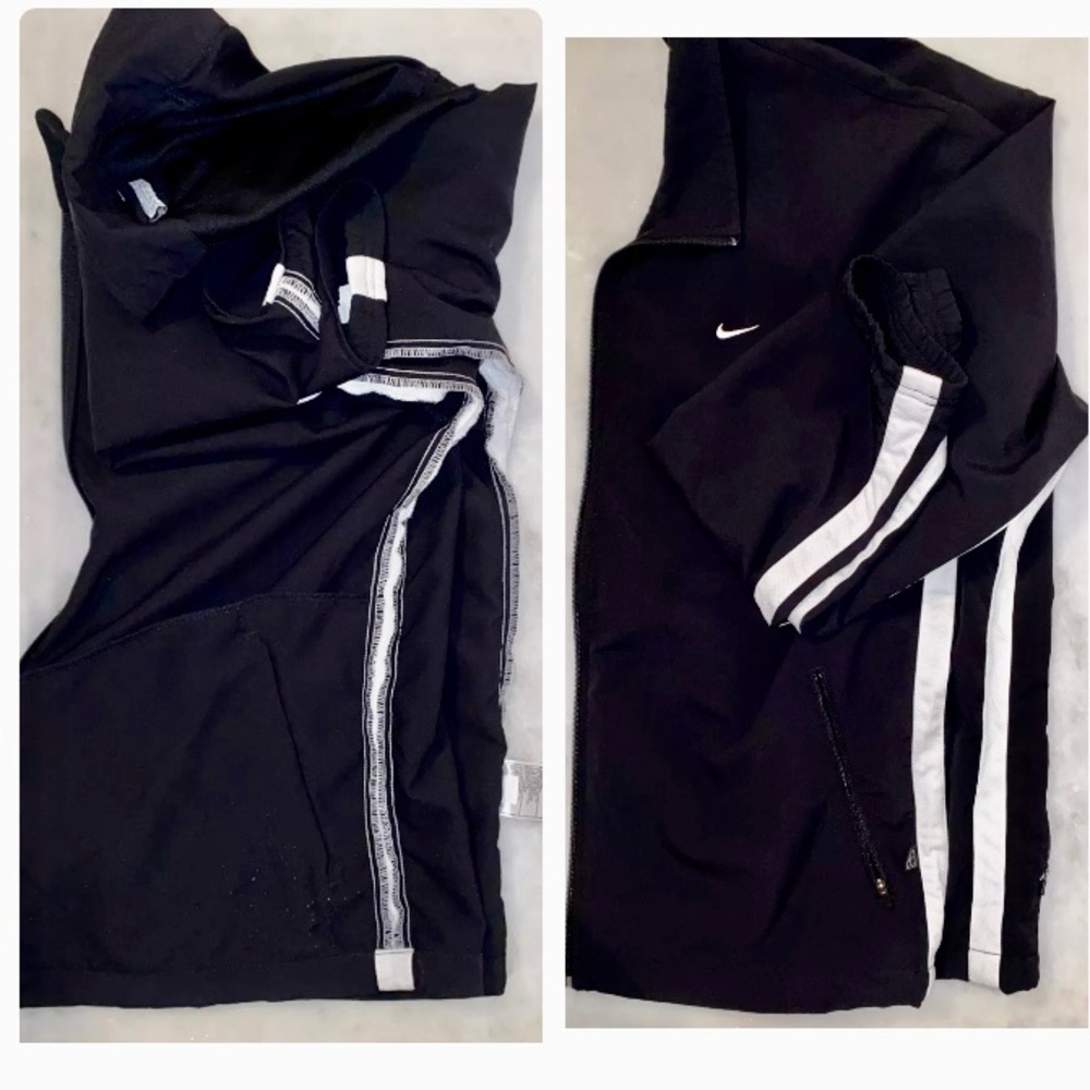 Nike Windbreaker black/white zip pockets - Picture 4 of 14